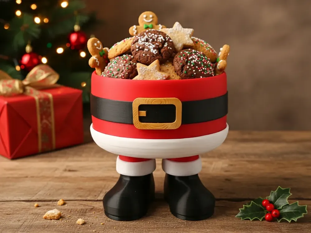 Foto real: Tigela Papai Noel