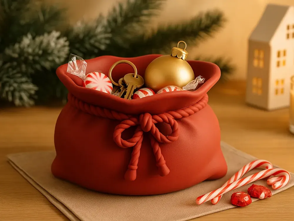 Foto real: Saco de Doces do Papai Noel