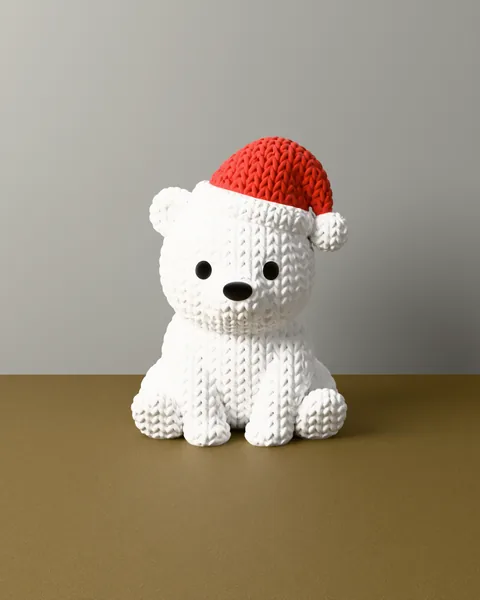 Urso Polar com Gorro de Natal