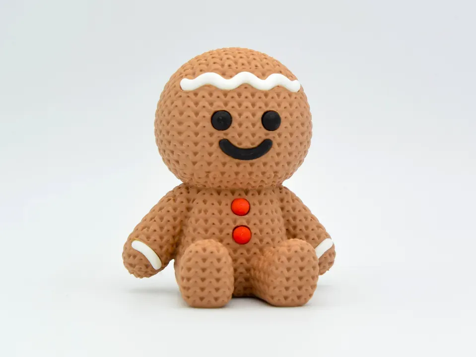 Foto real: Boneco de Gengibre de Crochê