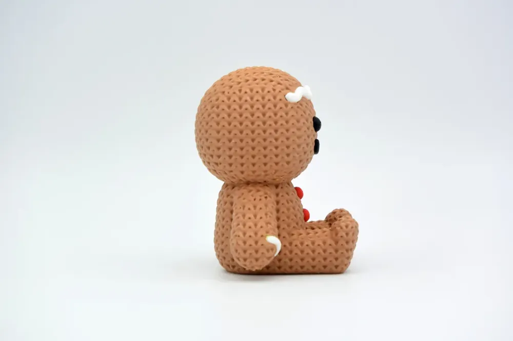 Foto real: Boneco de Gengibre de Crochê
