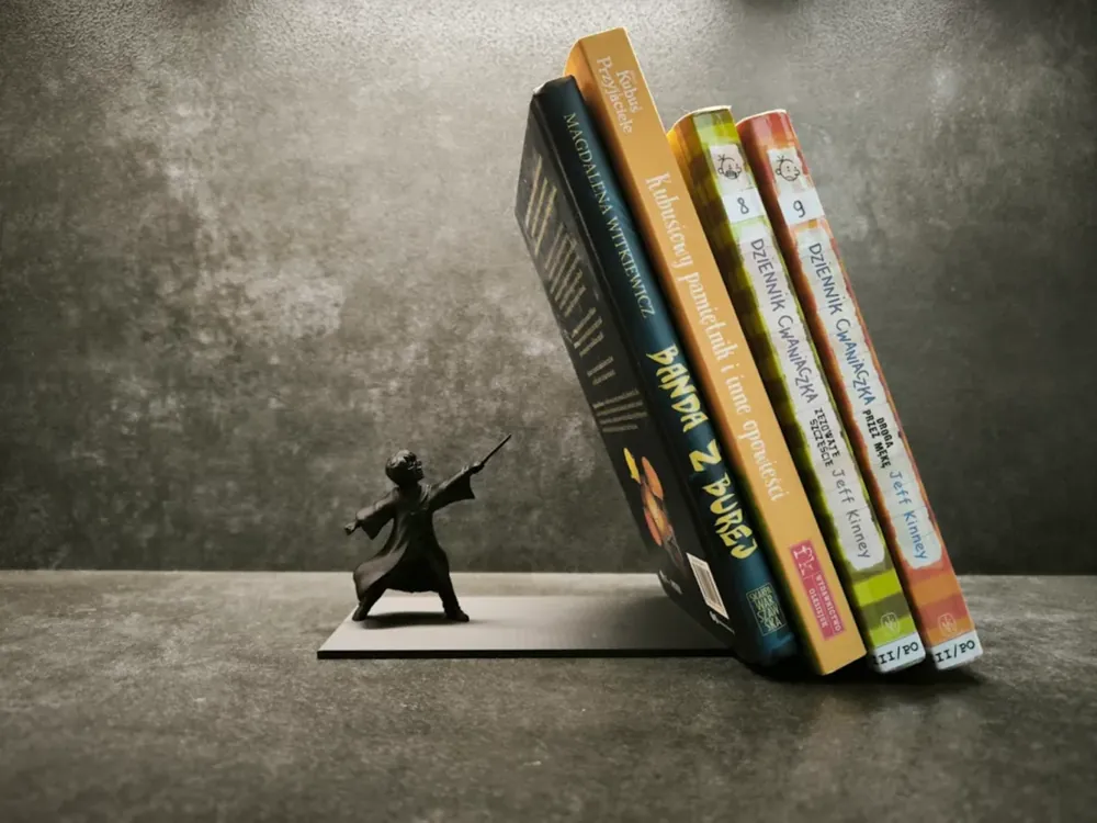 Foto real: Aparador de Livros Harry Potter