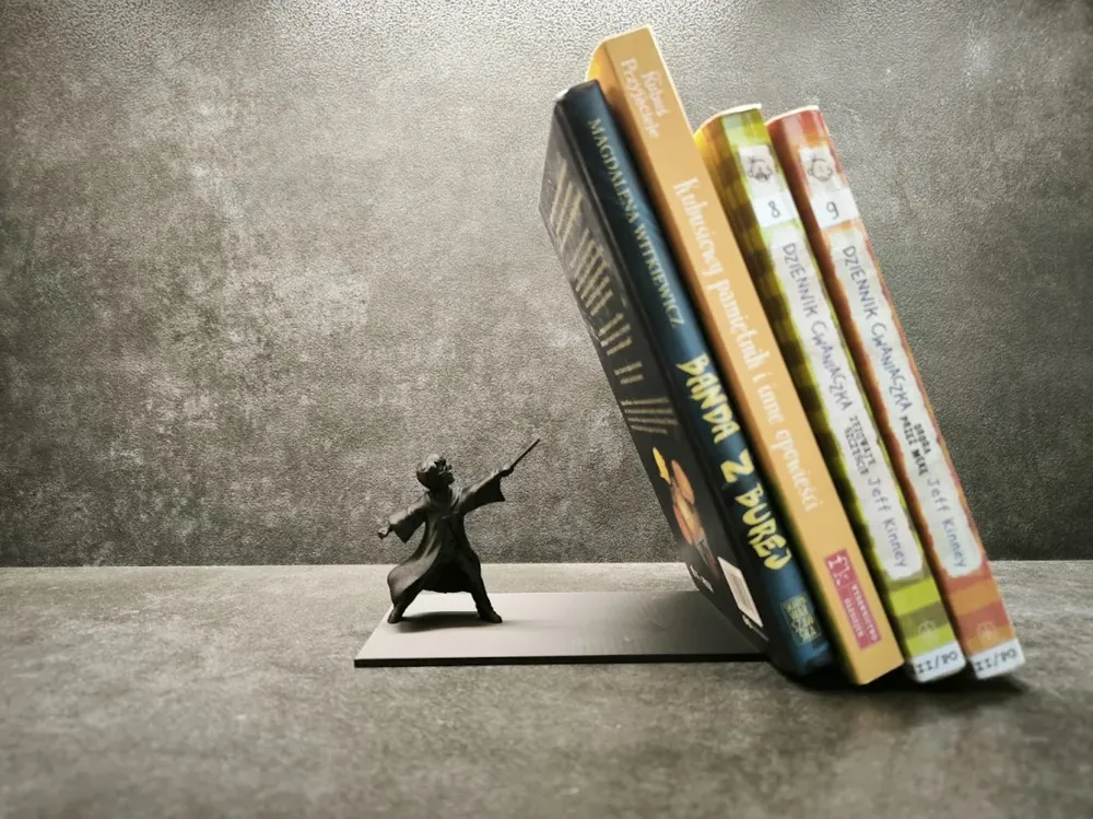 Foto real: Aparador de Livros Harry Potter