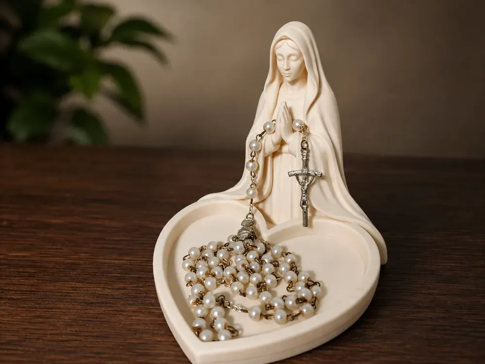 Foto real: Porta-Terço Coração de Nossa Senhora