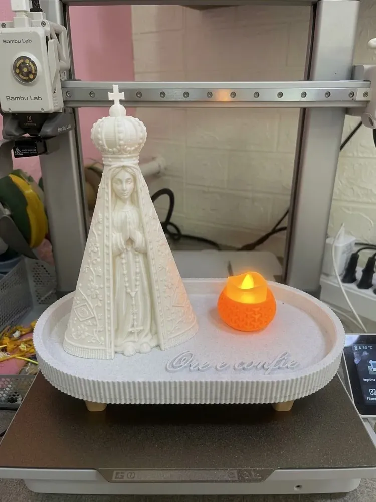 Foto real: Porta-Terço Nossa Senhora com Coroa