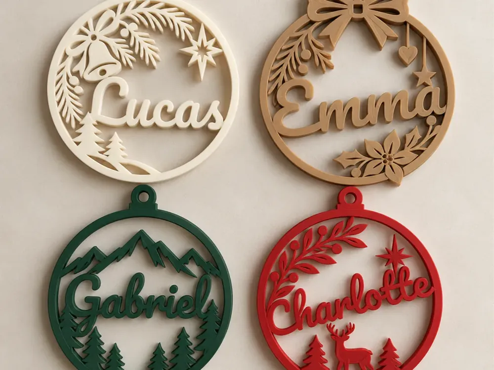Foto real: Enfeites de Natal com Nome