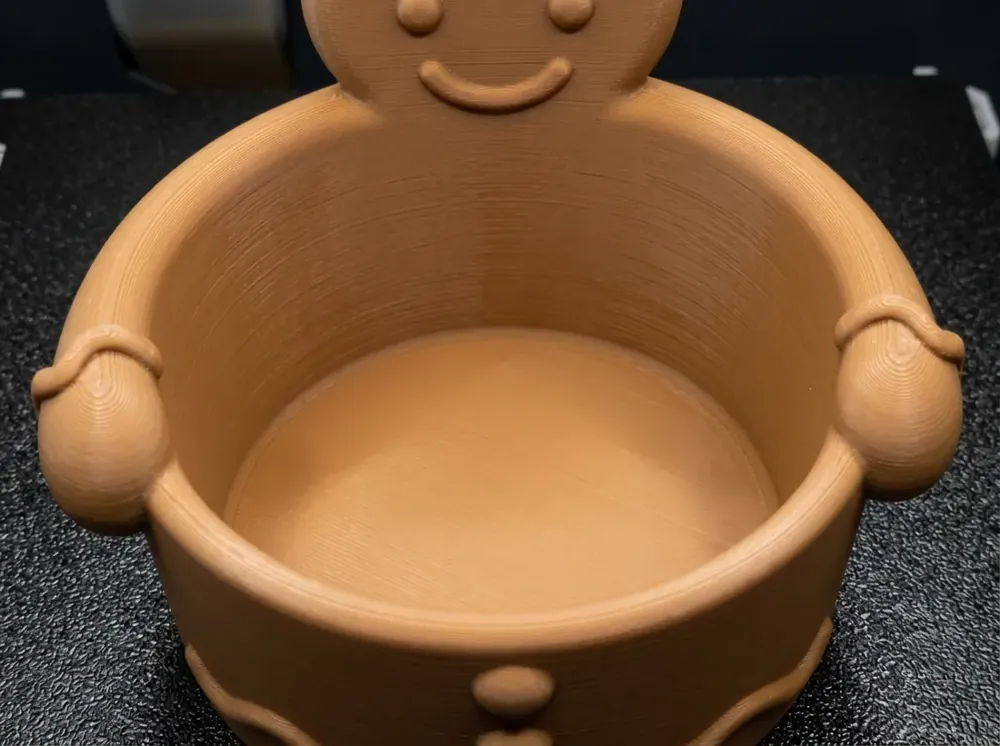 Foto real: Tigela de Doces Boneco de Gengibre